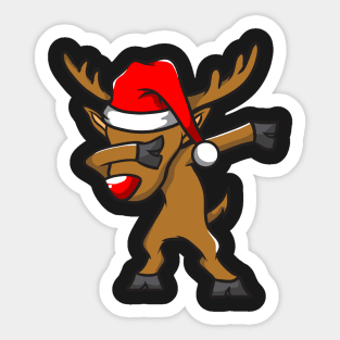 Dabbing Reindeer Sticker